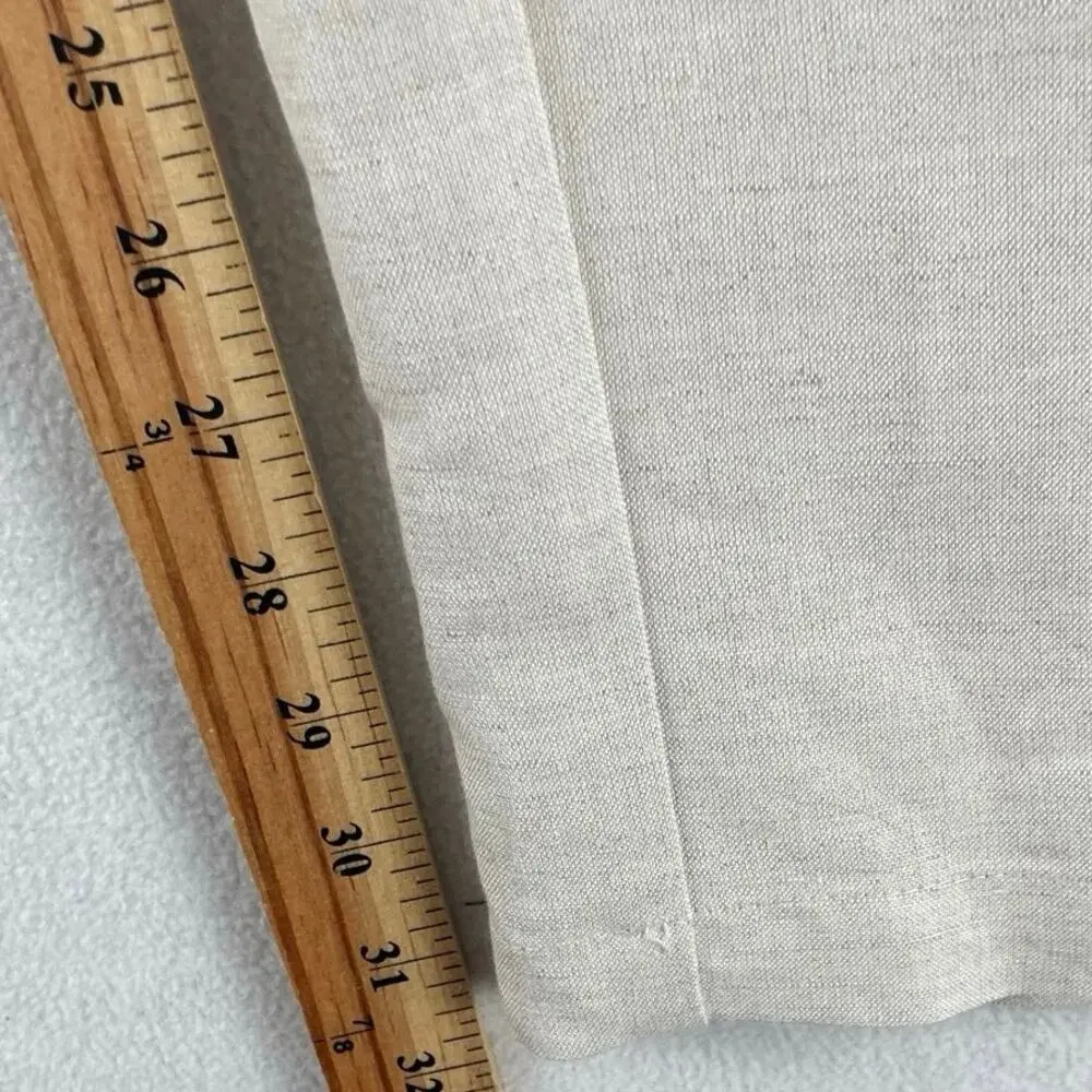 Havana Shirt Co Mens Drawstring Linen Beach Pants SZ XL 40/42 Natural Beige